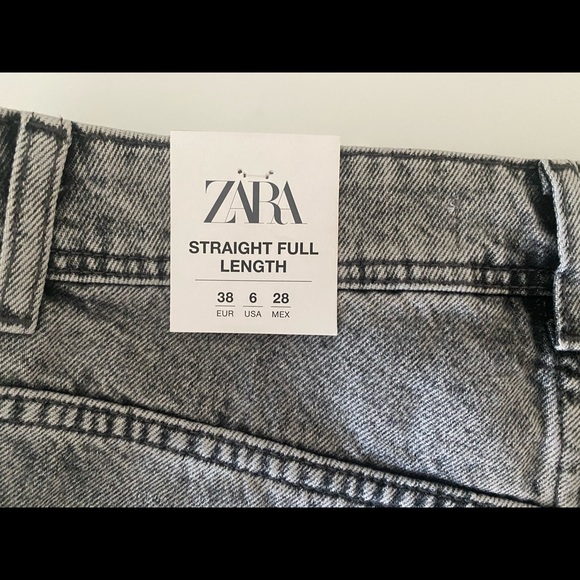 Zara Z1975 Straight Leg Full Length Jean Size 6 - Picture 6 of 8